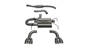 Subaru Impreza Performance Exhaust - Dual Rear Exit - CORSA Performance - Sport Cat-Back with Twin 3.5in. Polished Pro-Series Tips - Polished - `08-`14